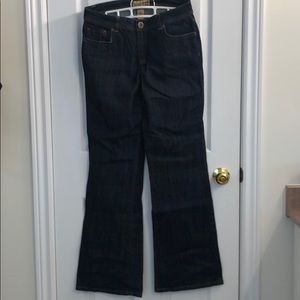 Liquid dark blue wide leg flared Jeans Sz 9/10